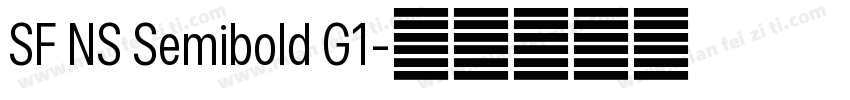 SF NS Semibold G1字体转换